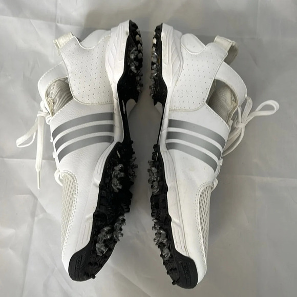 ADIDAS Men’s Golf Slingback Sneakers White 3 Stripe Traxion Adiwear Size 10 - Picture 3 of 13